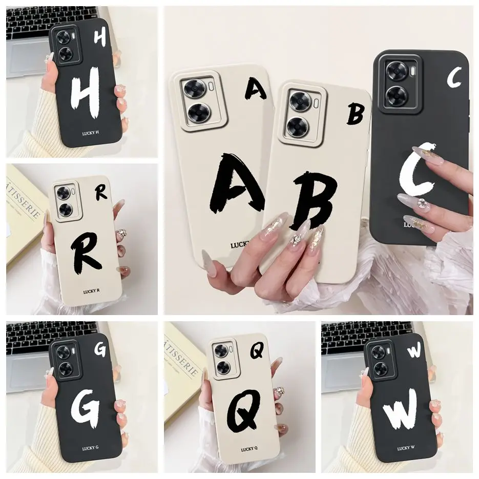 Für Oppo A57 4G Fall Oppo A57s CPH2385 Nette Glück Buchstaben Abdeckung Weiche Silikon Telefon Fall Für Oppo A77s OppoA77 4G OppoA57 S Taschen