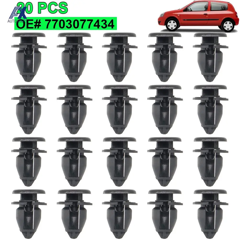 20X For Opel Vauxhall Vivaro Renault Trafic Clio Kangoo Car Side Door Interior Trim Clips Retainer Fasteners Car Replacement