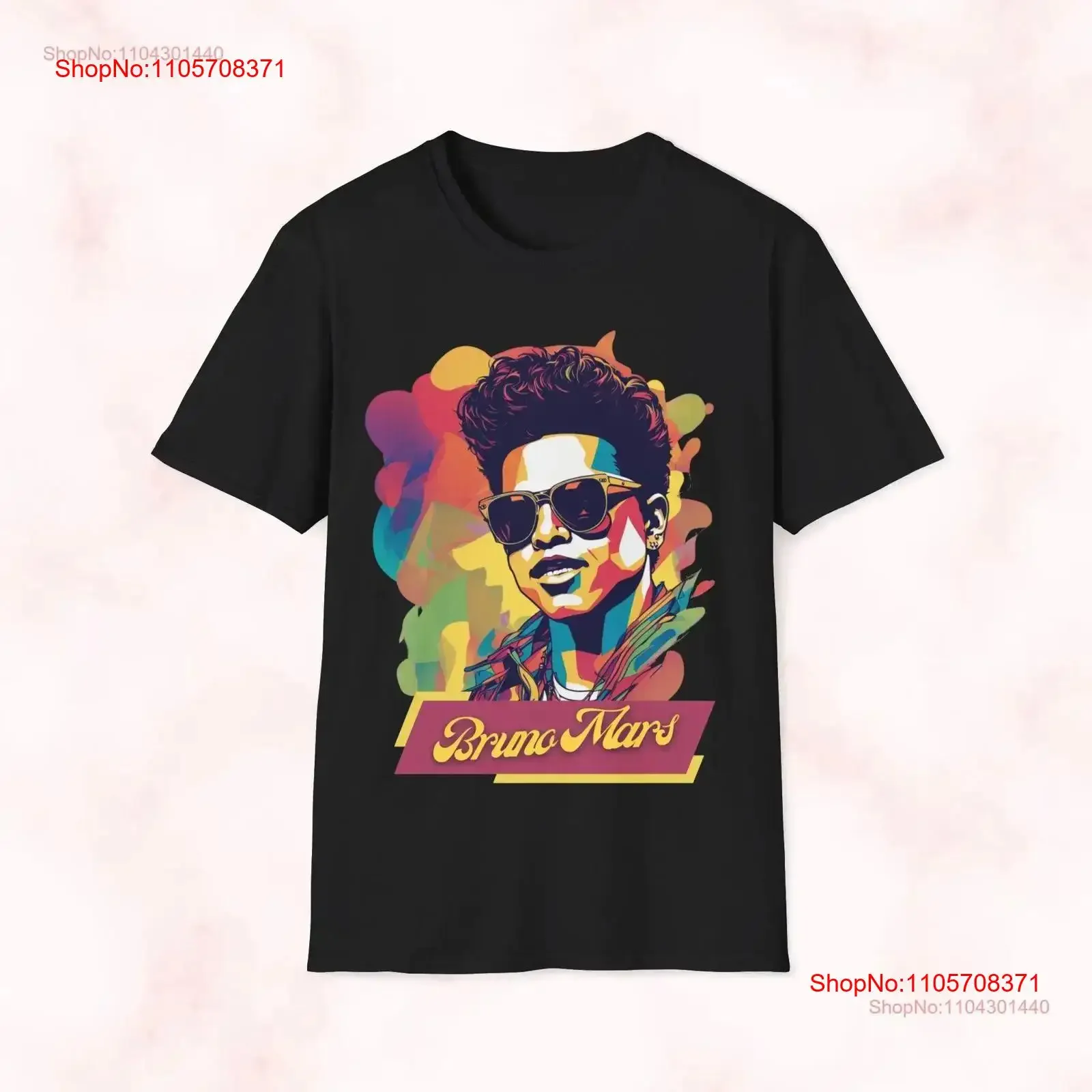 Bruno Mars T Shirt Merch vintage Washed Unisex homme Casual Stretched Top For Everyday Wear Comfortable Stylish Breathable