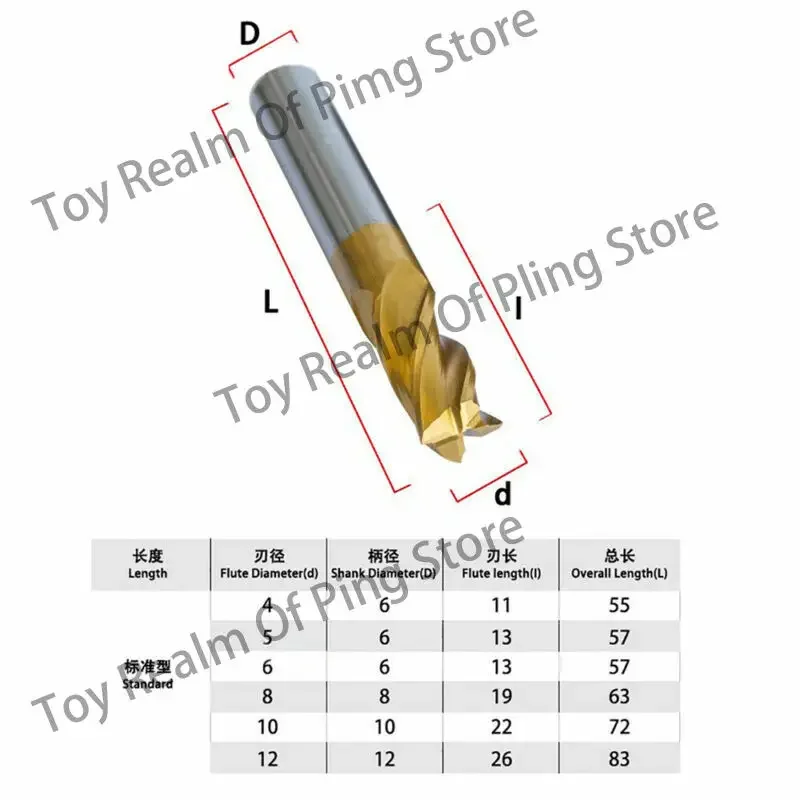 12PCS Milling Cutter Set HSS M2 Carbide End Mill 4-Flute 2-Flute Alloy Coating Tungsten Steel Cutting Tool CNC Maching Endmills