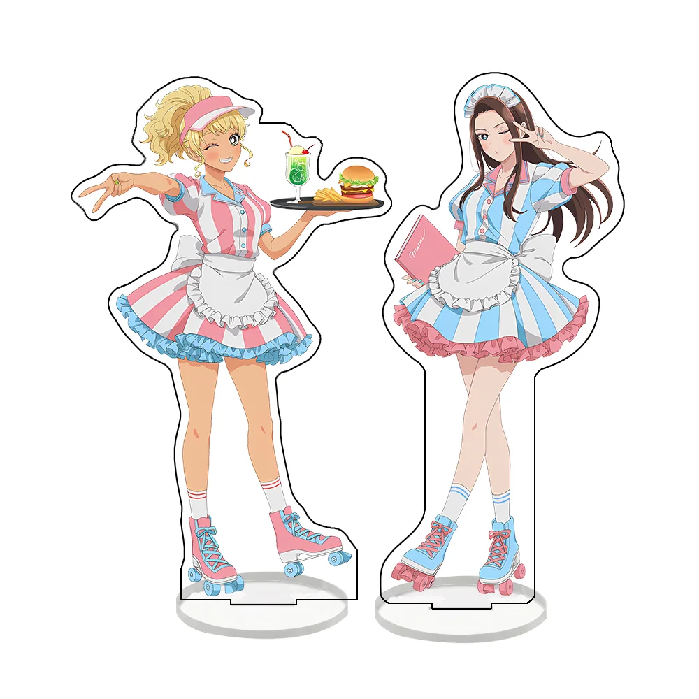 Anime Gals Can't Be Kind to Otaku Cute Maid Costume Series Amane Kei Ijichi Kotoko 15CM Acrylic Stand Keychain Collect Gifts