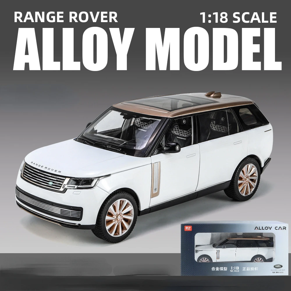 1:18 2022 LAND ROVER RANGE ROVER SV coche en miniatura de aleación sonido y luz tirar hacia atrás coche de juguete colección decoración regalo G5
