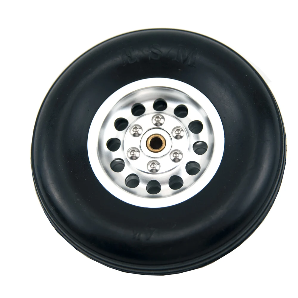 1Pair High Quality Rubber Wheel Tire W/ Aluminum Hub 1.75\