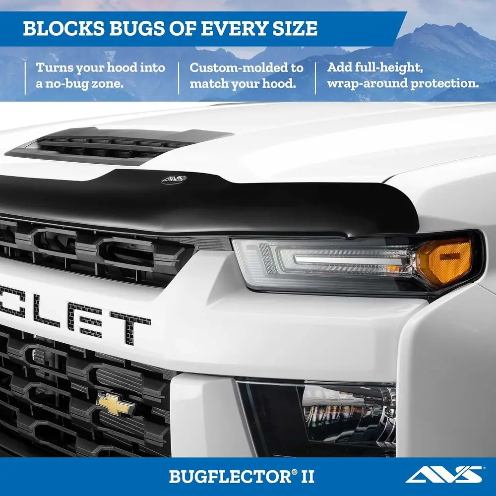 [AVS] Bugflector II Hood Shield / Protector |   Passend für 1997–2003 Ford F-150 und F-250, 1997–2002 Expedition |   High Profile Bug Def