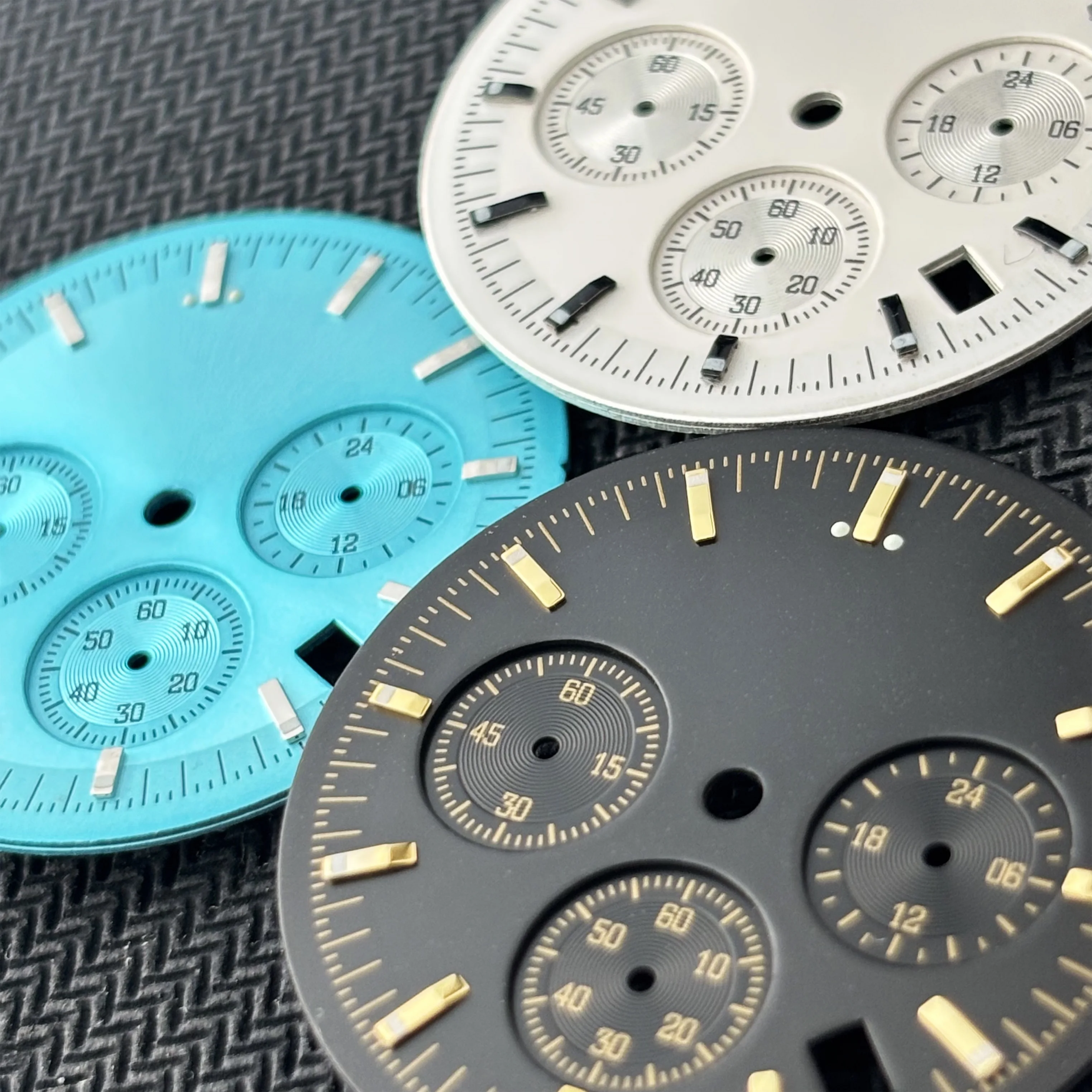 32.5 مللي متر الطلب vk63 الاتصال الهاتفي ل 40 مللي متر حافظة ساعة اكسسوارات VK63 حركة ساعة اليد تعديل أجزاء أدوات VK63 الاتصال الهاتفي الأبيض