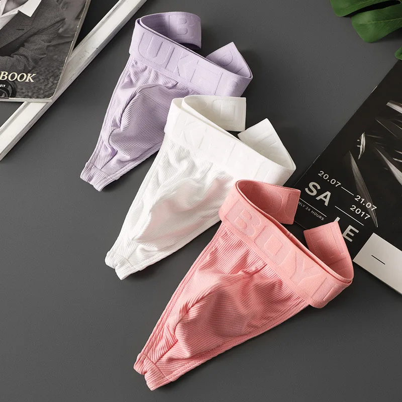 Męskie stringi sportowe, jednolite, seksowne, modalne, oddychające, z niskim stanem, typu G-string, z wypukłym krokiem U, męskie majtki typu T-back.