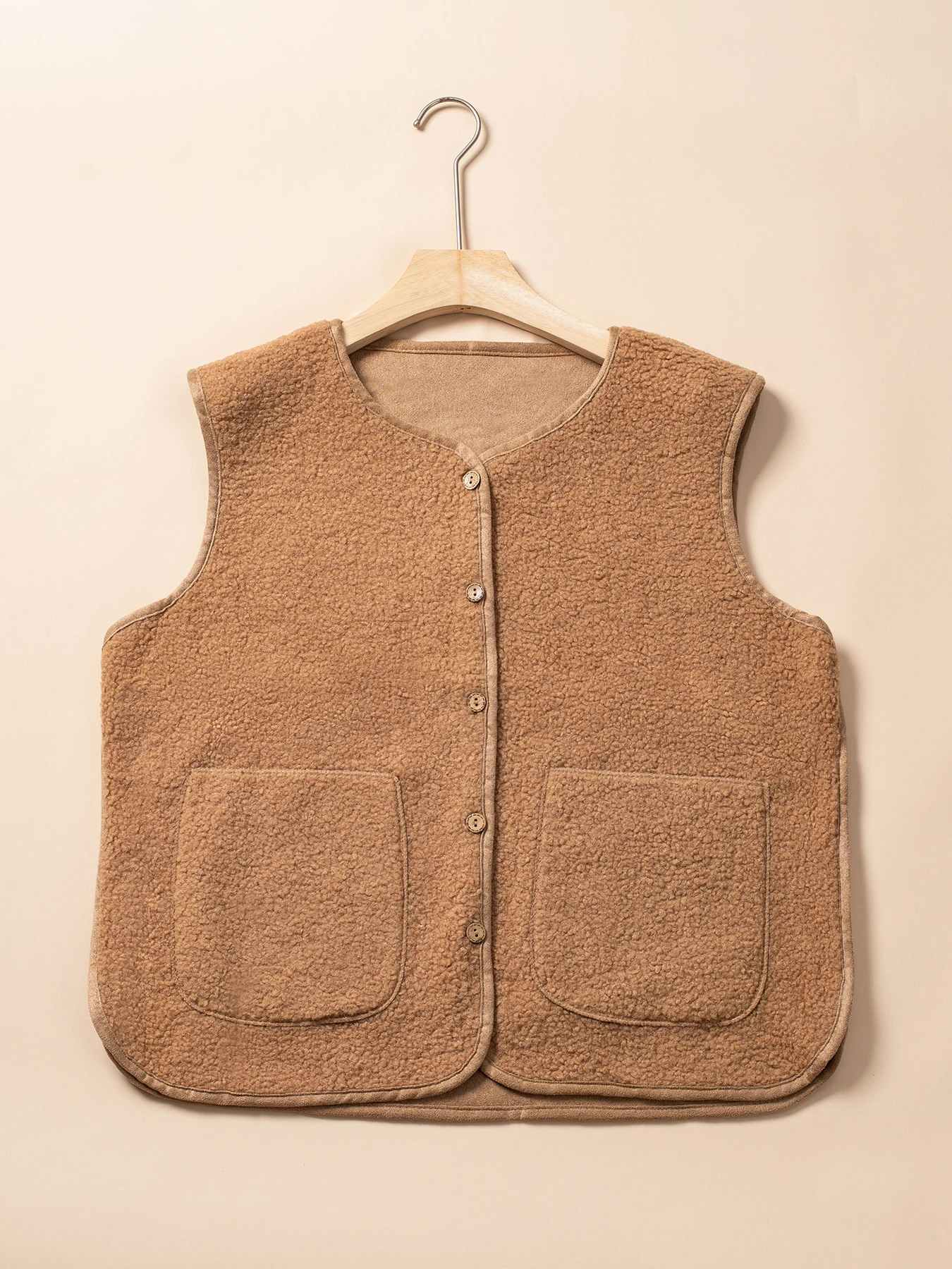 

Жилеты, весенне-осенний женский жилет на пуговицах, овечья шерсть, зимние теплые толстые флисовые жилеты, куртка без рукавов, женские пальто