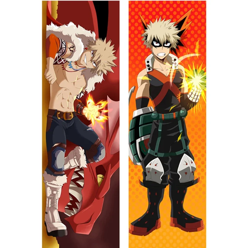 50x180cm anime dakimakura Boku no My Hero Academia Katsuki bakugo hug pillow cosplay otaku BL peachskin cushion pillow cover