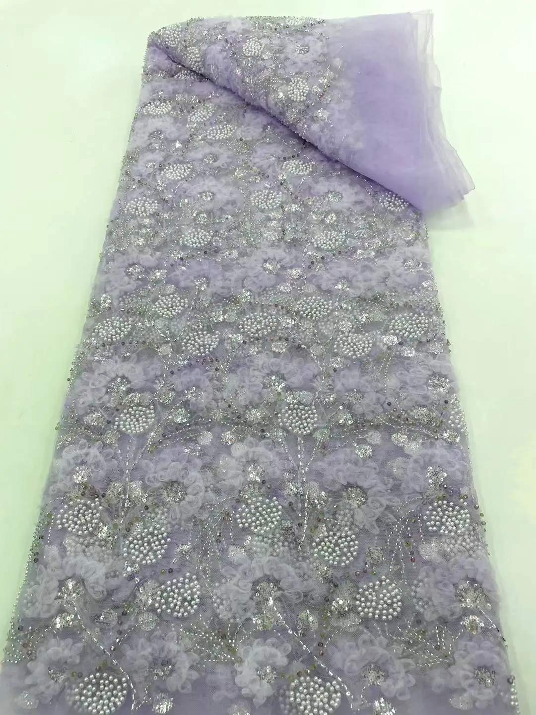 Африканская кружевная ткань высокого качества, вышитая сетка 2025 года, нигерийская кружевная ткань с блестками, 5 ярдов, французское праздничное платье для шитья женщин