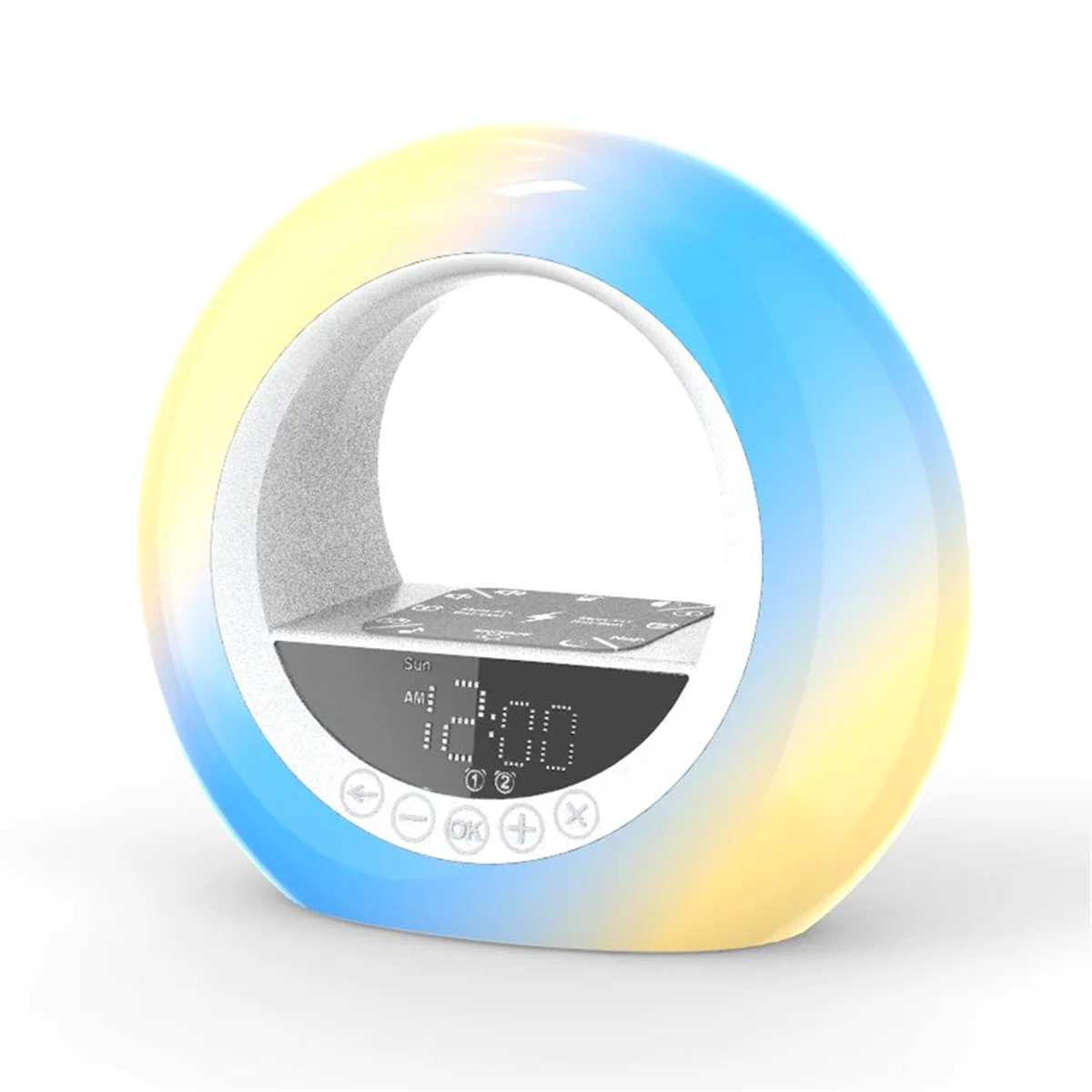Fast！Sunrise Alarm Clock Wake Up Light Clock with Night Light Desk Clock for Heavy Sleepers Bedroom Sleep Aid view 2