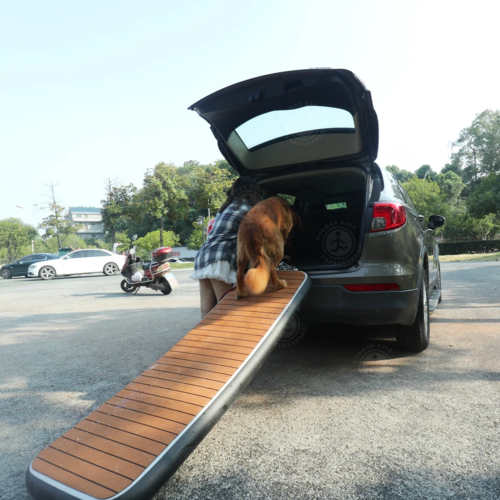 Long 2m Dog Car Ramp Foldable Pet Ramps With Non-Slip Surface Portable Dog Steps For Small Medium Large Dogs to Get Into Car SUV