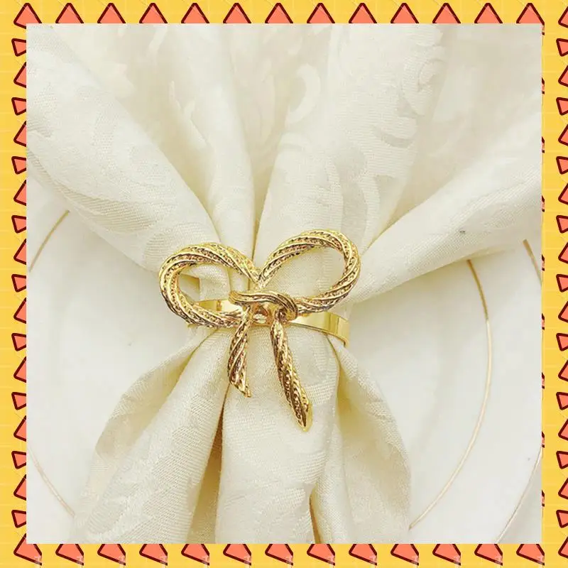 

A008 72 шт. простое золотое кольцо для салфеток, галстук-бабочка, пряжка для салфеток, отель, ресторан, тканевое кольцо для рта, металлическое кольцо для салфеток