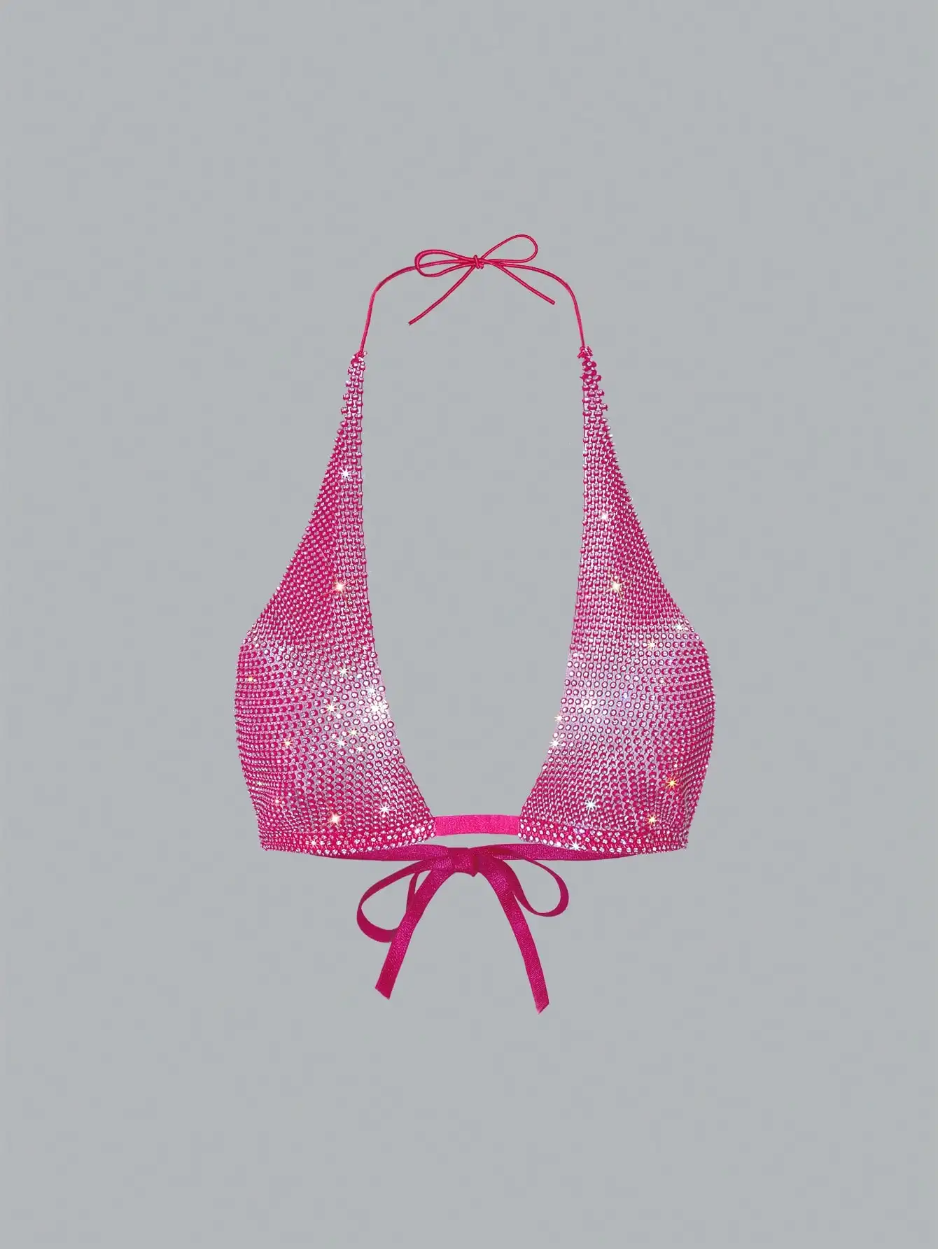 Camisole dos nu en biscuits brillant pour femmes, col en V profond, licou sexy, bandage précieux, haut court pour fête rave club, nouveau, 2025