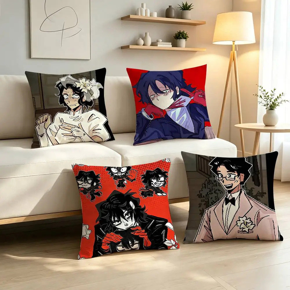 COOL M-Married in Red Pillow Case Pattern Printed Pillowcase For Living Room Sofa Cushion Cover