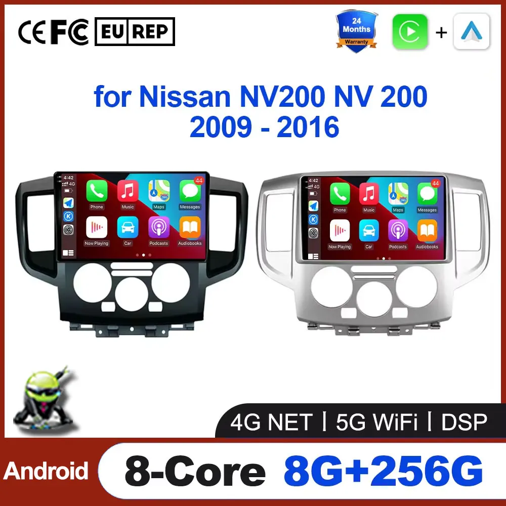 Android Auto for Nissan NV200 NV 200 2009 - 2016 Multimedia GPS Navigation Video radio Player Car Stereo Carplay Monitor Radio