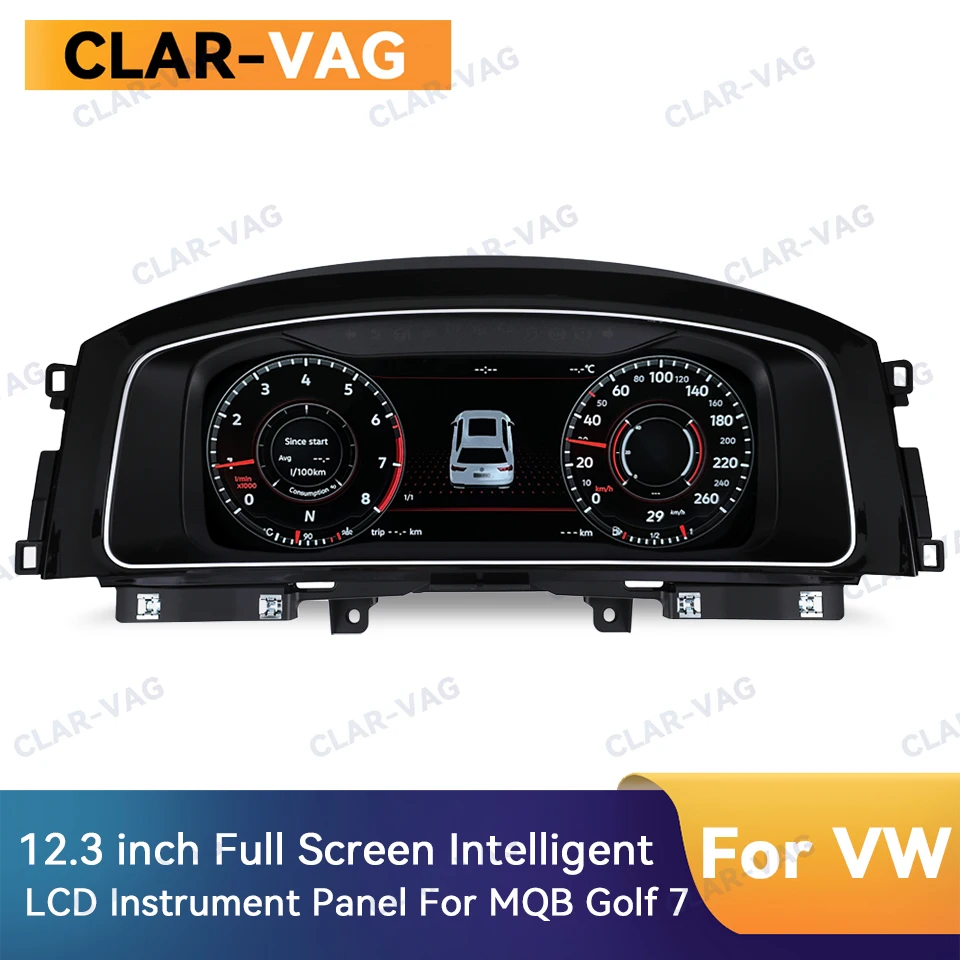 12.3 inch LCD Dashboard Panel Digital Dashboard Panel Virtual Instrument Cluster CockPit For Volkswagen MQB Golf 7 7.5 2014-2020