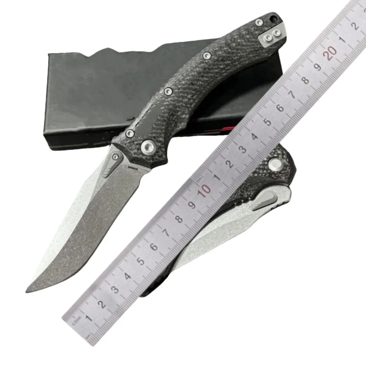 Amphibian  Carbon Fiber /titanium Alloy Manual Knife Folding Knife  Camping Survival Gift Outdoor Tools  Xmas Gift Knife