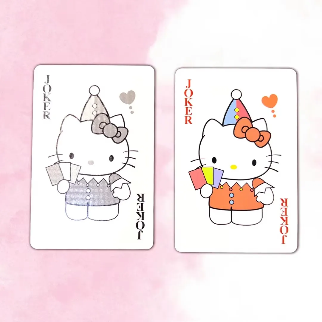 Hello Cute Kitty Poker Fun Leisure Board Games Cartoon Playing Cards Lovely Periphery family Party Game Kids Toys Gifts Deck