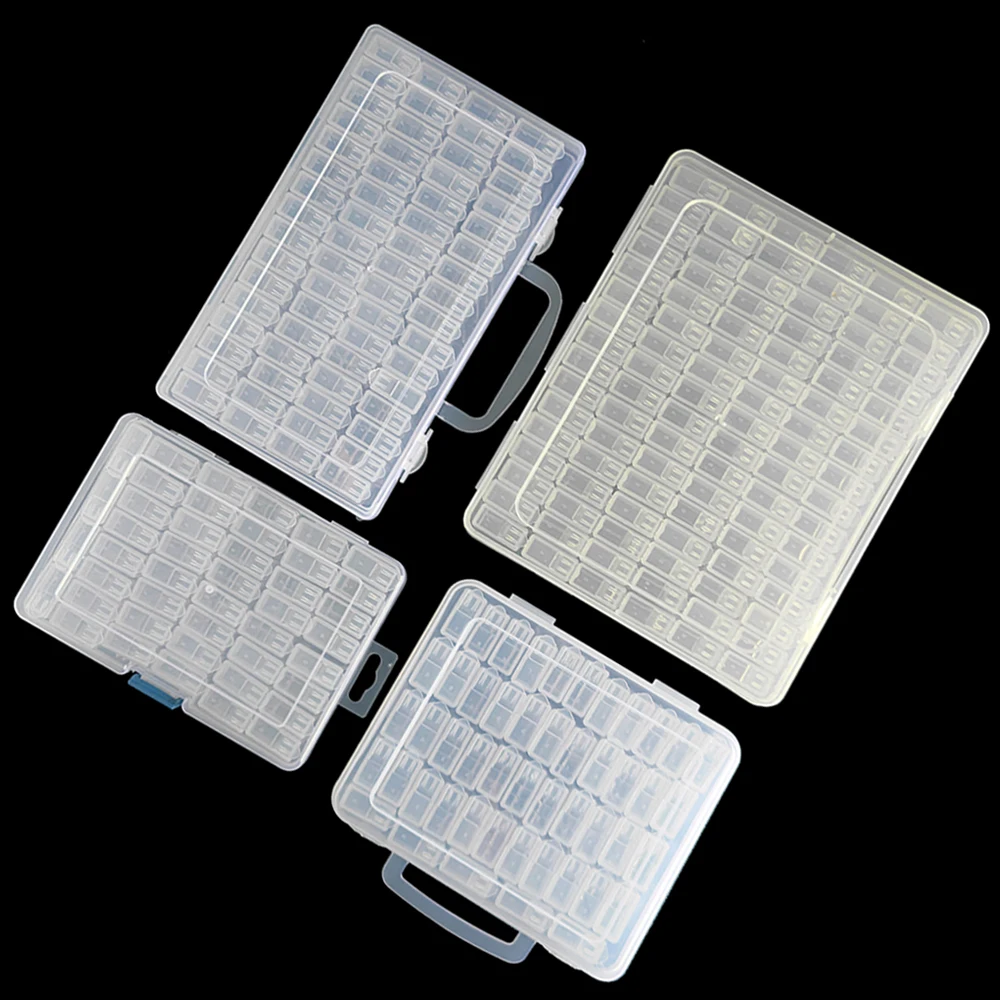 

Контейнер для хранения алмазной мозаики и аксессуаров: пластиковый органайзер для вышивки, мозаики, инструментов для нейл-арта, украшений и страз