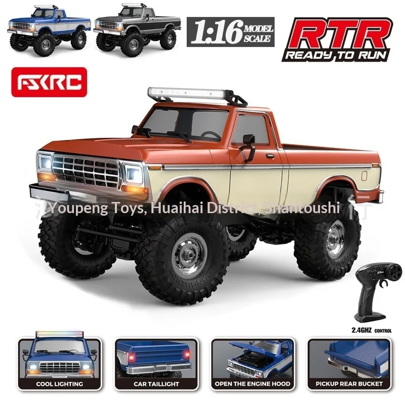 

2.4g Remote Control Pickup Truck 1/16 Off-Road Monster Truck Climbing High-Speed Car Lighting Toy Model Racing Toy