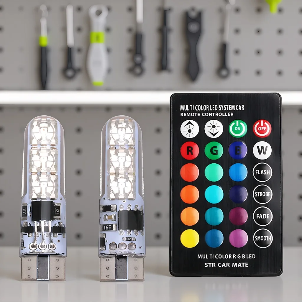 

LED Car Interior Ambient Light Remote Control Decoration Auto Roof Wireless Car Light Interior Foot Remote