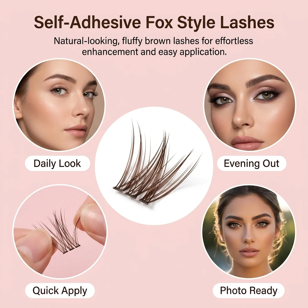 10 Rows Deep Brown Bunny False - Eyelash Extension Japan recension och pris