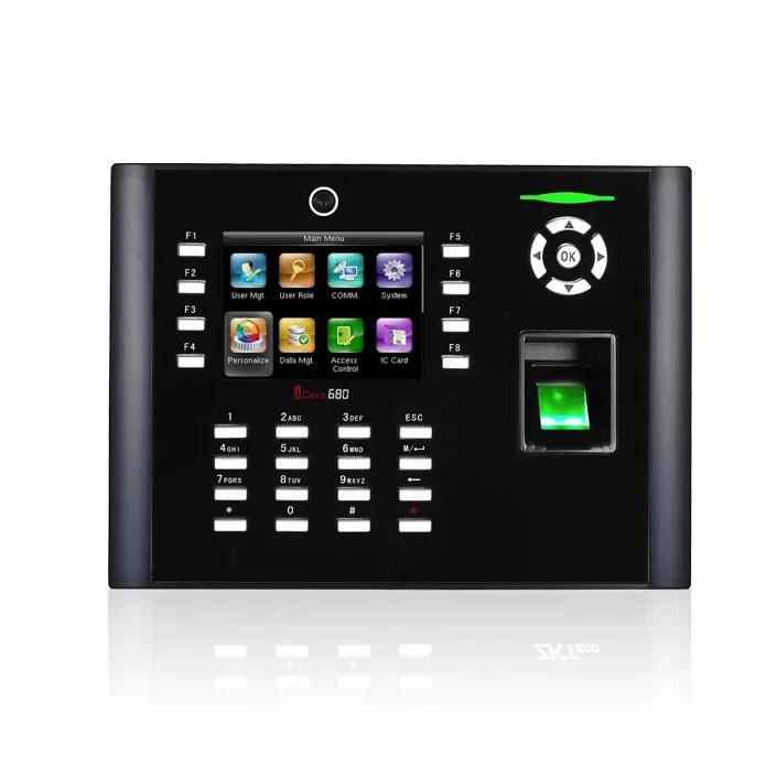 TCP/IP built-in backup battery fingerprint access control system time attendance with web server software