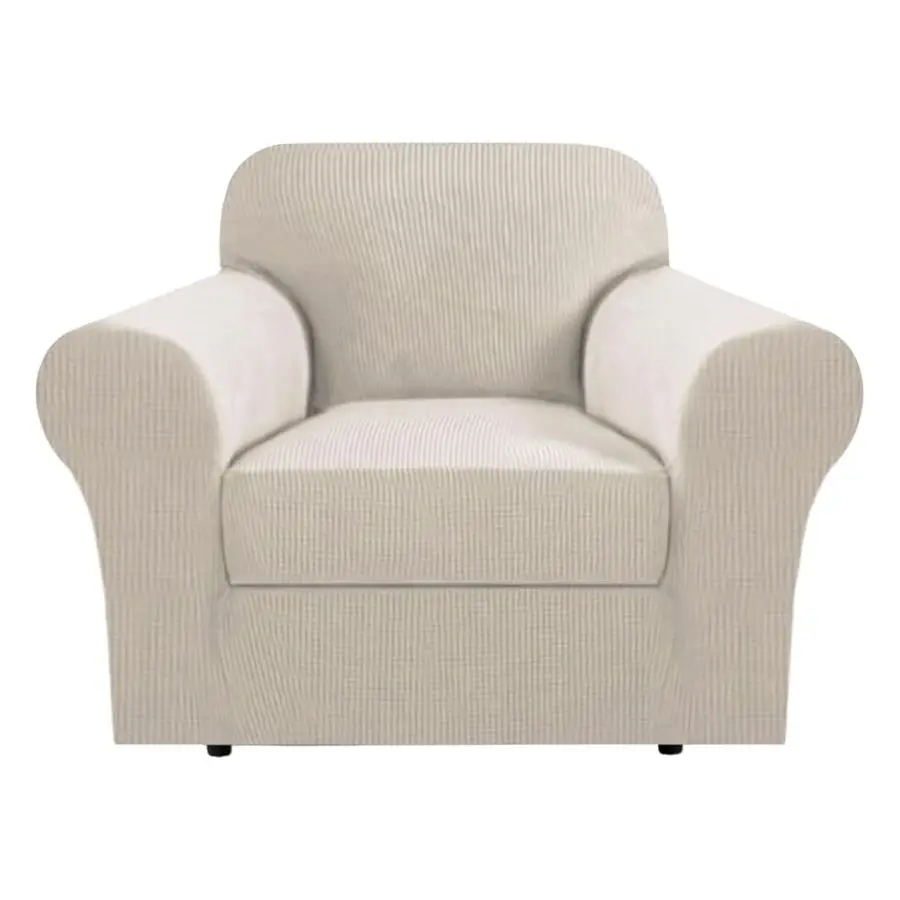 

Эластичные чехлы для кресел (2 шт.) для гостиной, чехлы для мебели, подходят для подушек Т-образной формы и подушек-боксов, жаккард