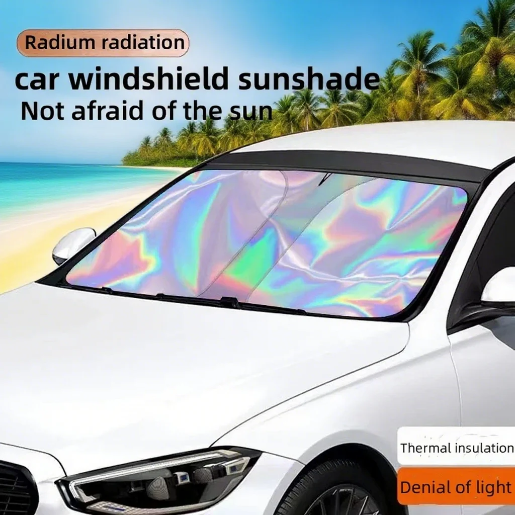 Auto-Windschutzscheiben-Sonnenschutz im Regenschirm-Stil mit Wärmeisolierung und UV-Blockierung