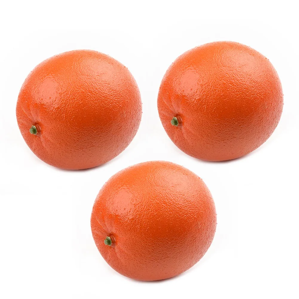 Artificial Simulated Oranges, Pack Of 3, 8cm Diameter Fake Fruit Model, Home And Party Decoration, Foam Material