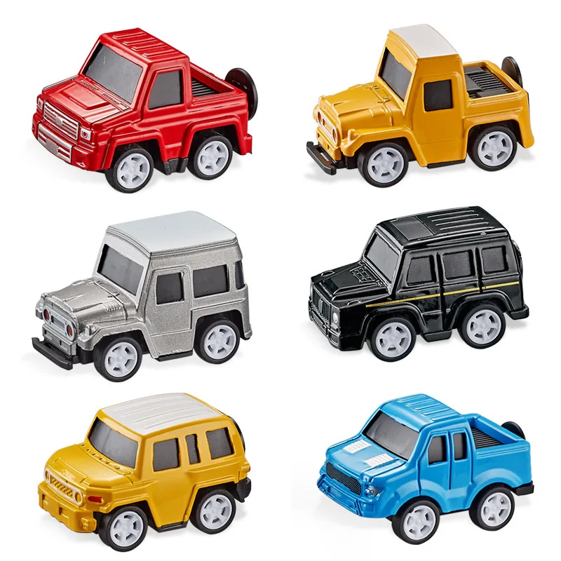 Q-version Mini Alloy Cars, Resilient, Bouncy, Engineering Vehicles, Excavators, Taxis, Small Cars, Children's Toys