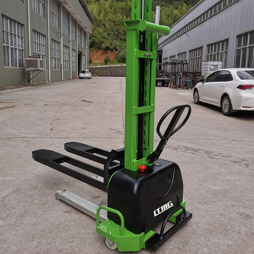 for 500kg 700kg 1000kg Lithium Battery Semi Electric Full Electric Portable Forklift Self Loading Stacker