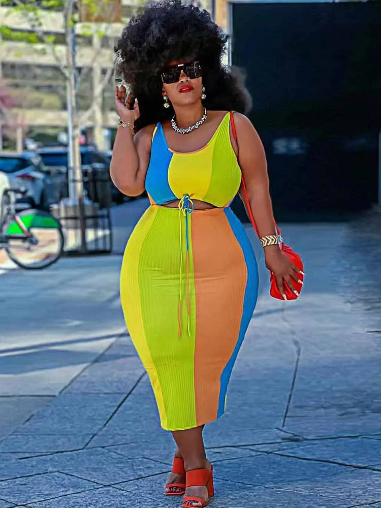 As mulheres se vestem terno tanque de verão top de duas peças conjuntos das mulheres outifits streetwear moda plus size set atacado granel dropshipping