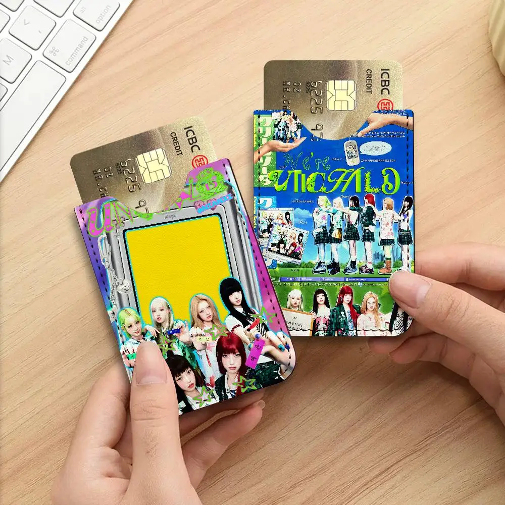 U-Unchild Ethereal-Vocal Ultra Slim Men Leather Mini Wallet Lightweight Credit Bus ID Card Holder Case for Daily Business Use