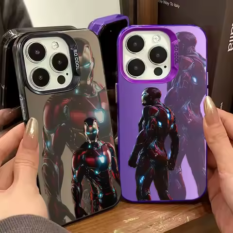 Marvel Iron Man Matte PC Case for Samsung Galaxy S22 S23 S24 S25 Ultra S21 Plus FE A56 A36 A26 5G A16 A06 4G Note 20 Hard Cover