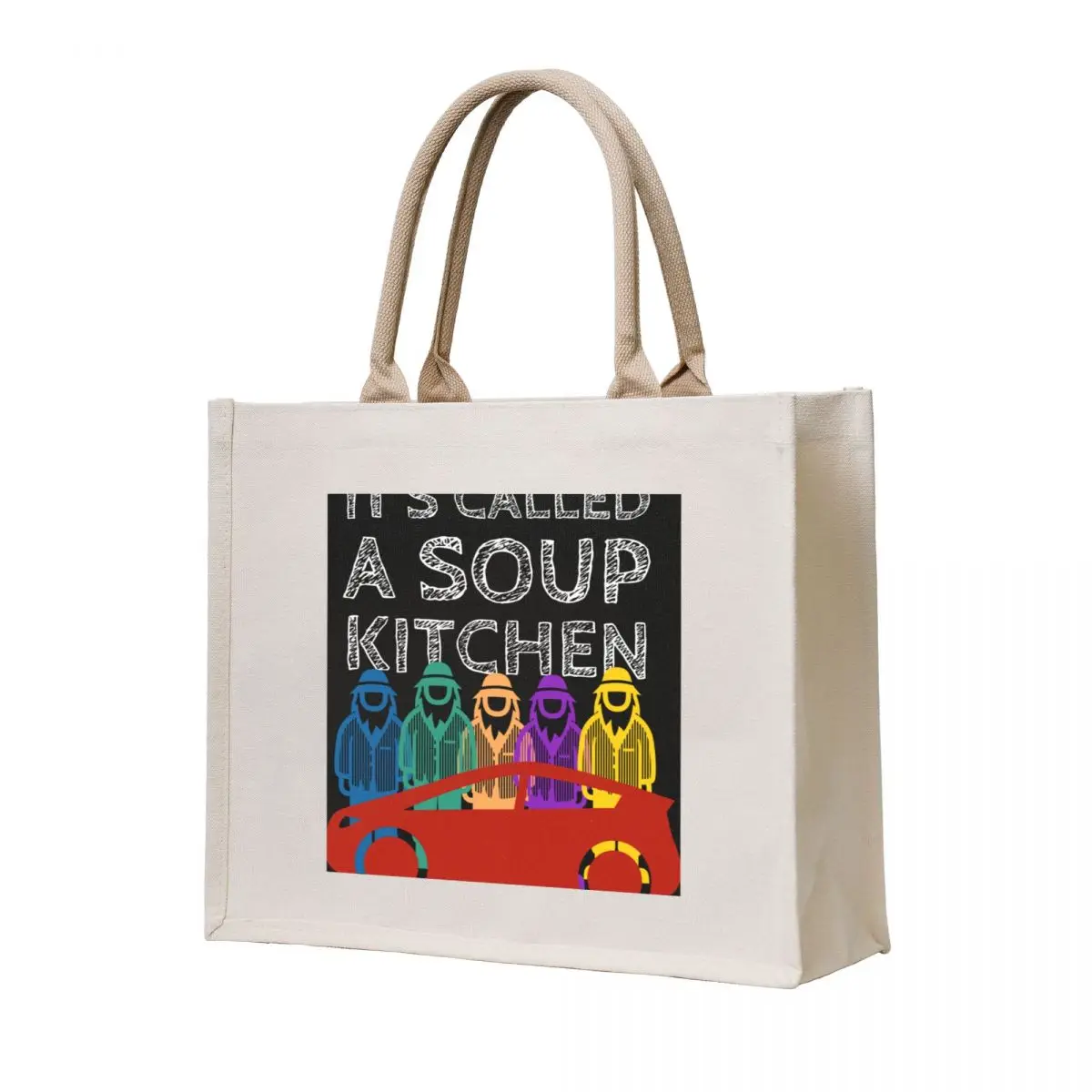 

It's called a soup kitchen Tote Bag foldable reusable bag custom canvas bag cloth woman