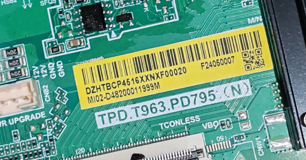 TPD.T963.PD795(N) F24050007 اللوحة الأم لتلفزيون شبكة WiFi الذكية، تم اختبارها جيدًا، صورة مادية #4