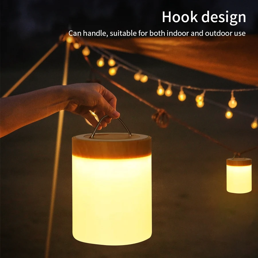 Rechargeable Touch Night Light 7/13 Color Changing Bedside Bedroom Table Lamp Portable Dimmable Atmosphere Decor Lighting