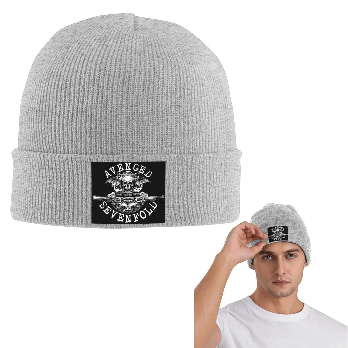 New Avenged Sevenfold Warm Knitted Cap Hip Hop Bonnet Hat Autumn Winter Outdoor Beanies Hats for Men Women Adult