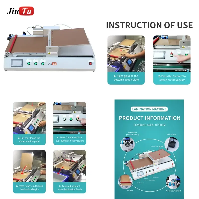 2026 CE LCD Film Laminating Machine for Flexible Sheet to Laptop Cover With OCA PFT PVC 500um 1200um Film