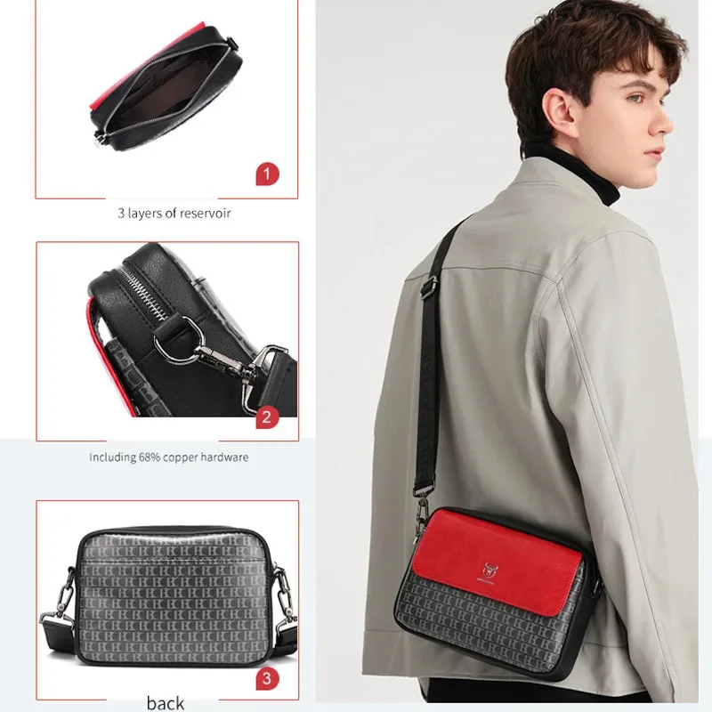 Bullkaptan silikon deri erkekler için omuz çantaları küçük çanta erkek rahat dana Crossbody Messenger debriyaj Flap Tote