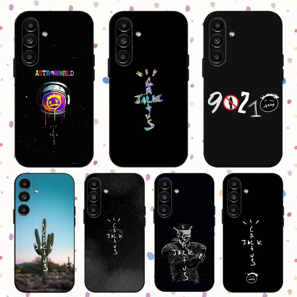 

C-Cactus J-Jack Travis Scott Phone Case For Samsung S24,S21,S22,S23,S30,Ultra,S20,Plus,Fe,Lite,Note,10,9,5G Black Soft Cover