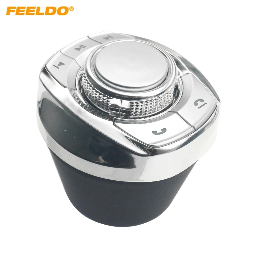 

FEELDO Cup Shape 8 User-defined Functions Car Wireless Steering Wheel Control Button For Car Android DVD/GPS Navigation Player