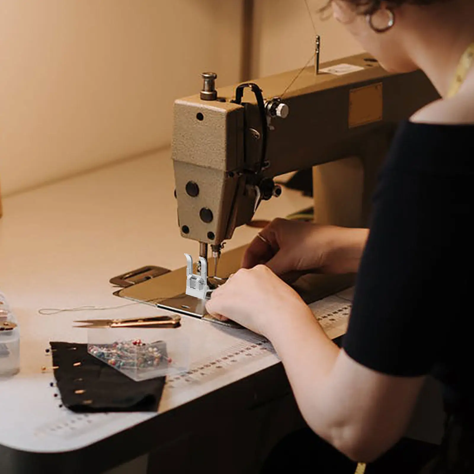 

Open Toe Embroidery Presser Foot Silver Stainless Steel for Domestic Sewing Machines Low-Foot Shank Durable Quilting Darning