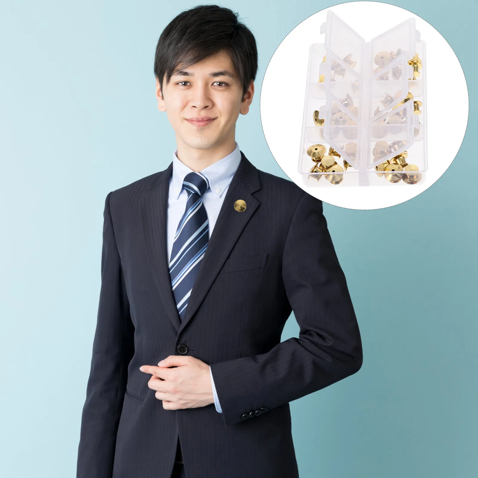 

Alloy Lapel Pin Backs Box Durable Metal Locking Clasp for Pins Badges Enamel Pin Craft Lapel Pins Backs Brooch Clutch