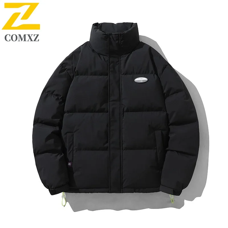 COMXZ Stand Collar Classic Down Jacket For Men Korean Style Thick Warm Parka Daily Use Light Cold Proof Winter Down Coat