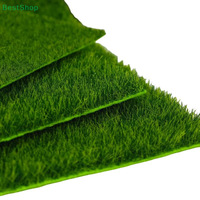 〔Victoria〕1/2Pcs 15/30cm Square Grass Mat 3/5/8mm Thick Artificial Lawn Carpet Plastic Simulation Moss