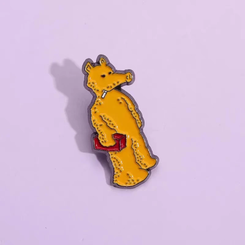 Anteater Enamel Pins Brooches Hip Hop Singer Music Lapel Badges Cartoon Animal Jewelry Gift for fan Friends Free Shipping
