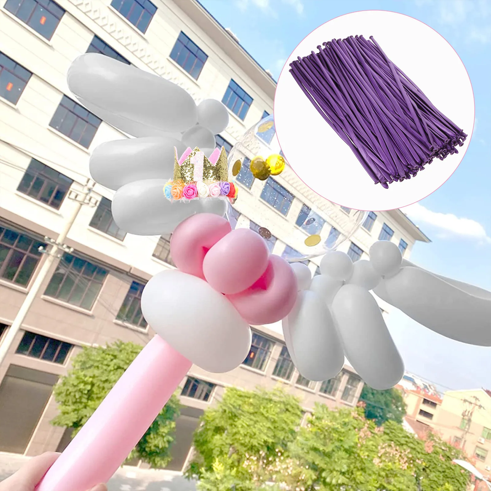 

100Pcs Long Balloons Latex Twisting Balloon for Party Decorations Festive Balloons Animals Modeling Long Balloon