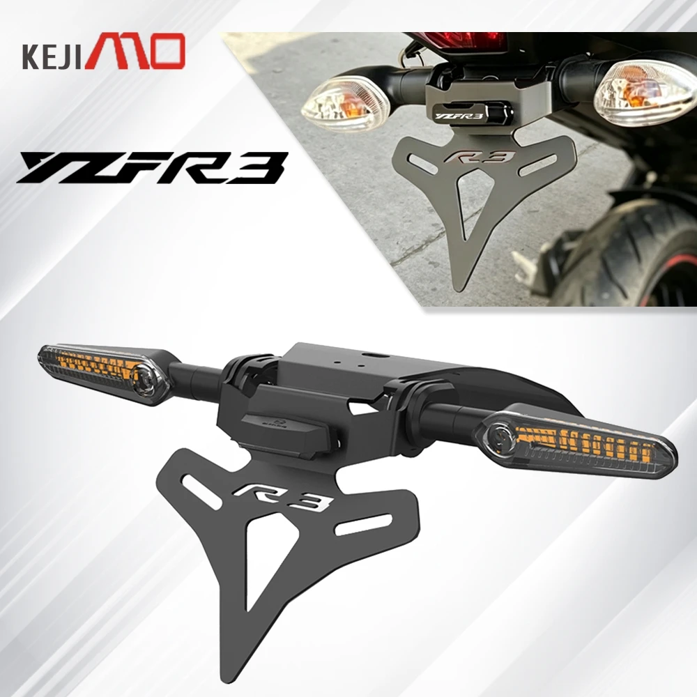 License Plate Holder Support Rear Tail Tidy Fender Eliminator Bracket For YAMAHA YZFR25 YZFR3 MT-03 MT-25 YZF R3 R25 2015-2026